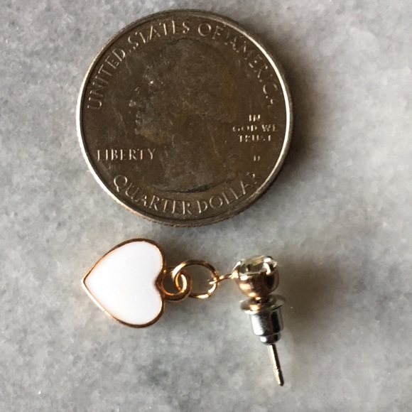 Heart Drop Post Earrings - Picture 9 of 13